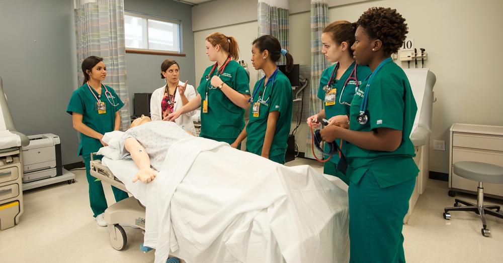 Nursing students at the VCU School of Nursing