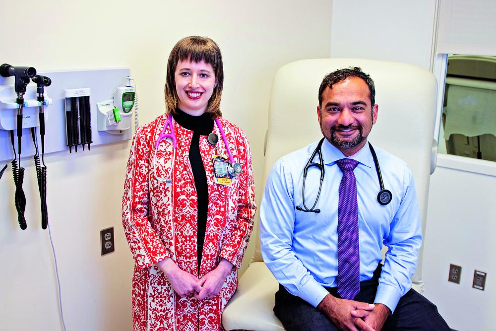 Sarah Paciulli, a nurse practitioner, and Keyur Shah, M.D., lead the only team in Virginia delivering comprehensive amyloidosis care. Photo: Penelope Carrington, MCV Foundation