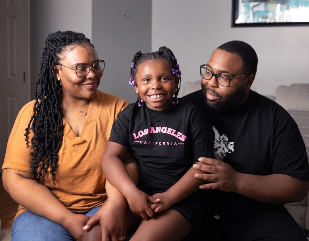 Kevin Key with his wife, Nelisa Key, and their daughter, Stori. 