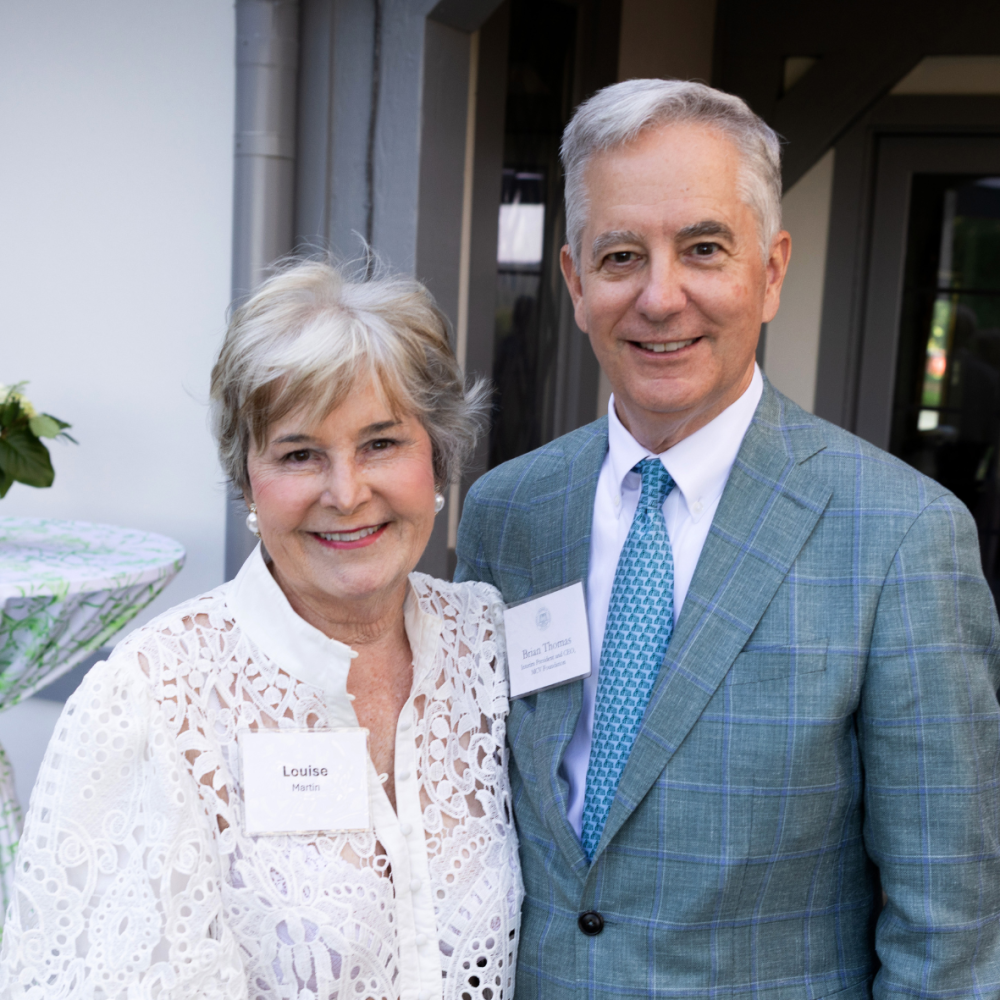 Louise Martin, pictured here with Brian Thomas, interim president and CEO of the MCV Foundation
