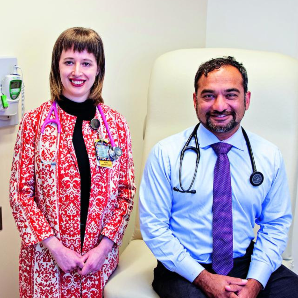 Sarah Paciulli, NP, and Keyur Shah, M.D.