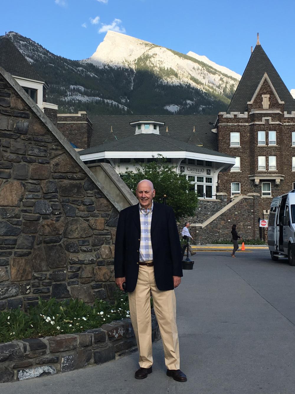 Bill Belanich, shown here on a walk in Canada’s Banff National Park. Photo courtesy of Bill Belanich