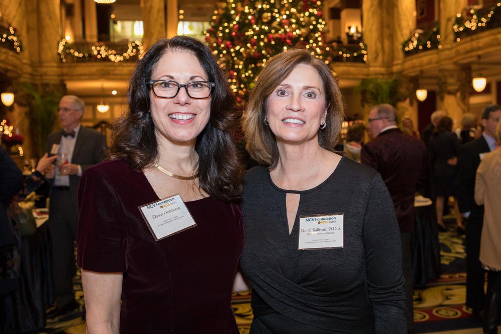 Dawn Goldstein, Ph.D., former recipient of a Ginger Edwards Clinical Scholars Award, with MCV Foundation board member Kit Sullivan, D.D.S.