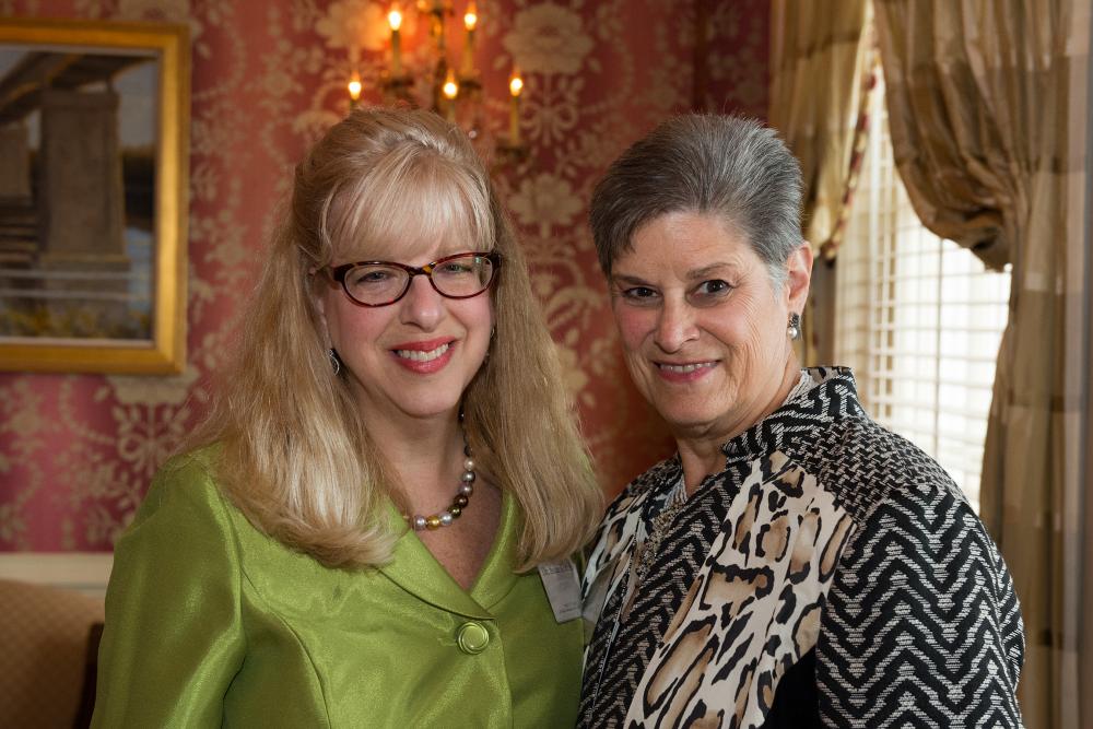 Susan Kornstein and Judy Collins spend some time together at the MCV Foundation's annual board meeting and dinner in 2017. 