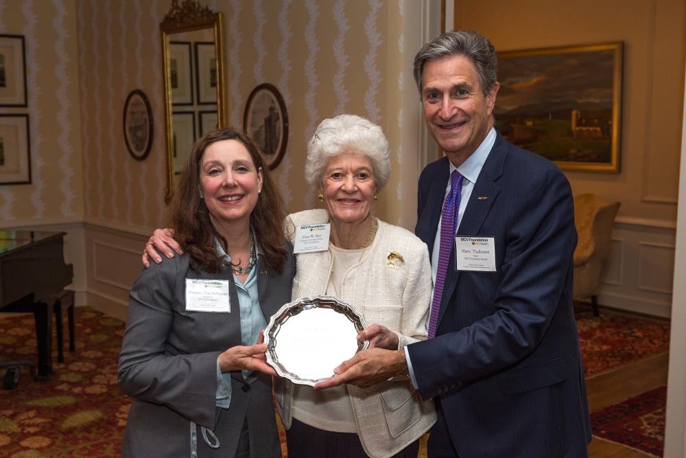 Fran Kay (center) shares a smile with Margaret Ann Bollmeier and Harry Thalhimer at our annual dinner and awards ceremony. 