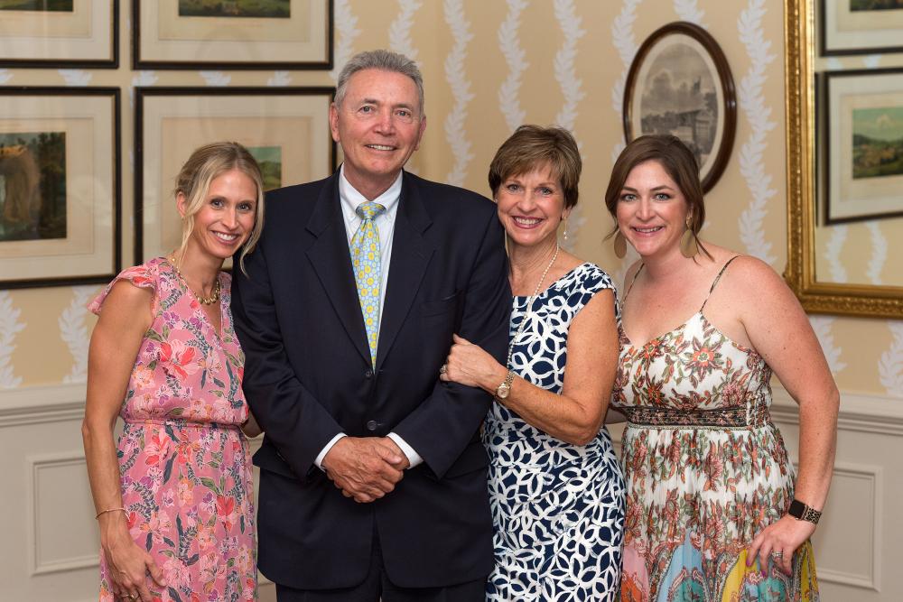 George Emerson, a member of the MCV Foundation Board of Trustees and several other boards at VCU Health, received the Dowdy Award in recognition of his fundraising leadership in a volunteer capacity on the MCV Campus. His wife Darlene and daughters Amy, Megan and Carrie (not present) celebrate with him.