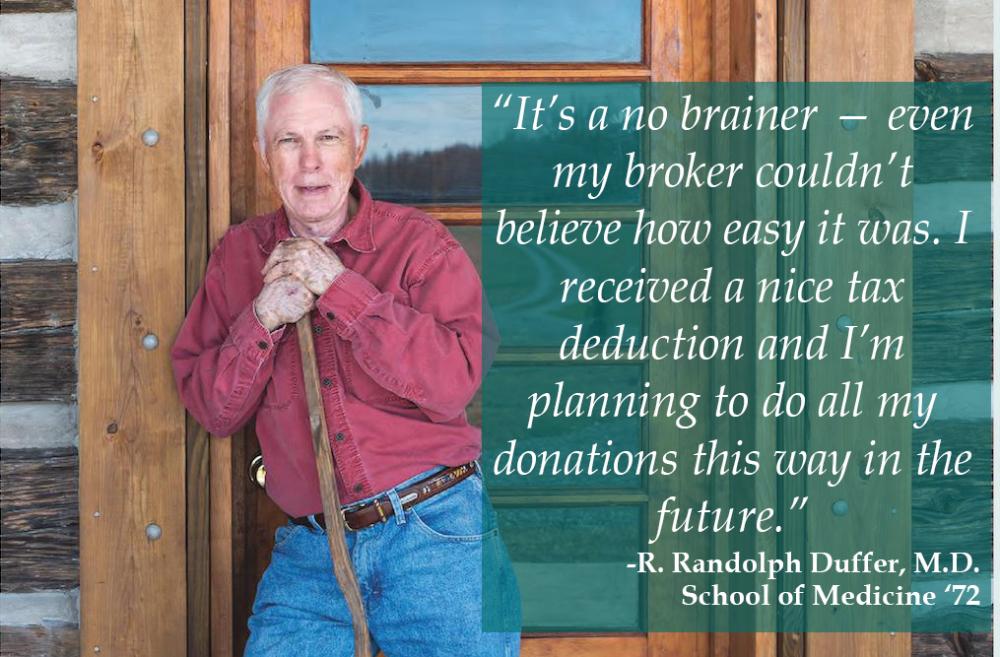 Quote from Dr. Duffer: It's a no brainer - even my broker couldn't believe how easy it was. I received a nice tax deduction and I'm planning to do all my donations this way in the future.