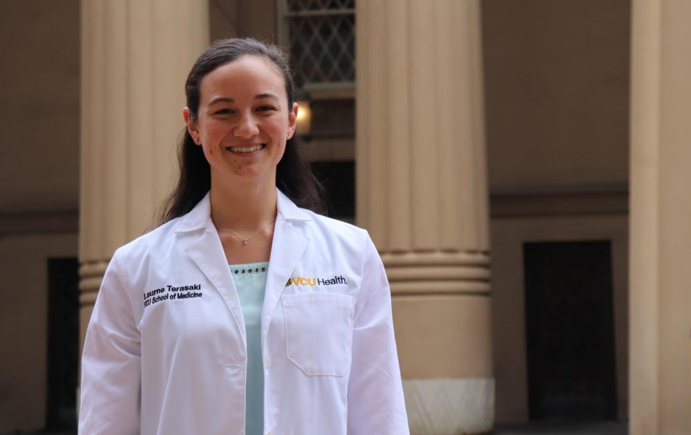 Laurne Terasaki, a member of VCU School of Medicine’s Class of 2022, is this year’s recipient of the Eugenie M. Fribourg Scholarship.