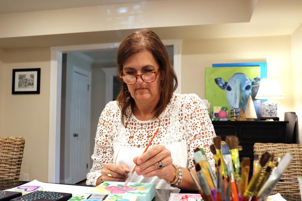 While strengthening her left hand as she recovered from a stroke, Sara Anderson had an idea to begin painting. Those painting are now helping her raise funding for the VCU Health Comprehensive Stroke Center.