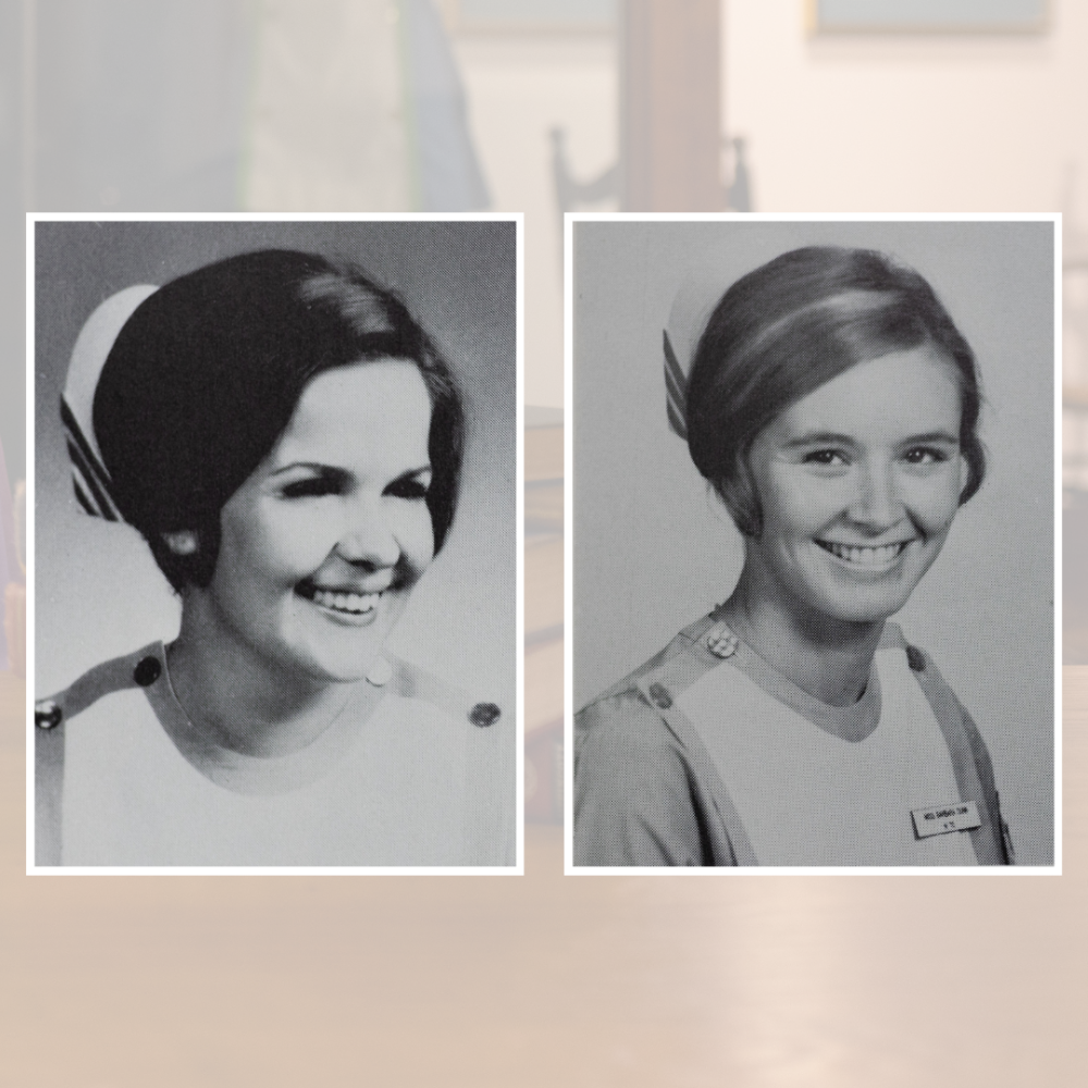 1970 School of Nursing yearbook photos of Barbara Brown, Ph.D., and Barbara Dunn, Ph.D.