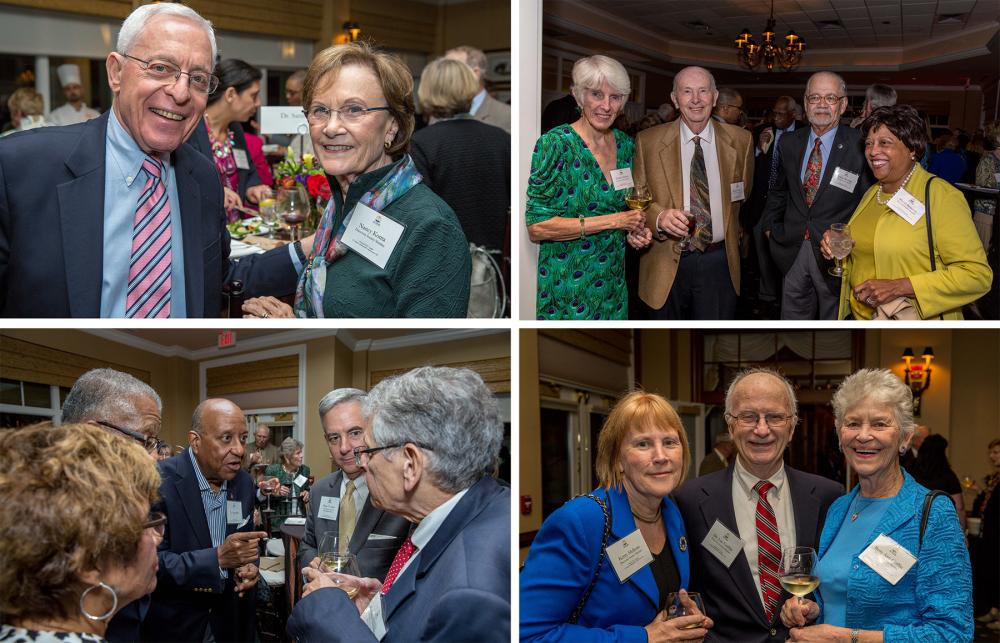 Williamsburg residents, Discovery Society members and VCU Health leadership enjoy the strolling supper at October’s Discovery Series event at Two Rivers Country Club.