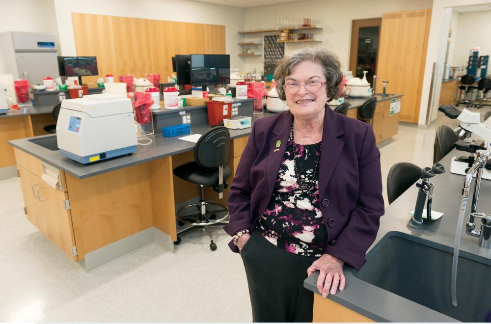 Becky Purdeu in the Medical Lab Sciences Lab at VCU