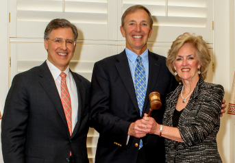 Dr. William P. Kotti, with John Doswell and Gail Johnson
