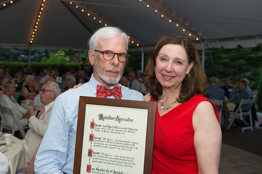 Lifetime Honorary Trustee Jim Revere, D.D.S., and Margaret Ann Bollmeier, president and CEO at the MCV Foundation