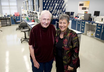 Ann Steigleder with dean