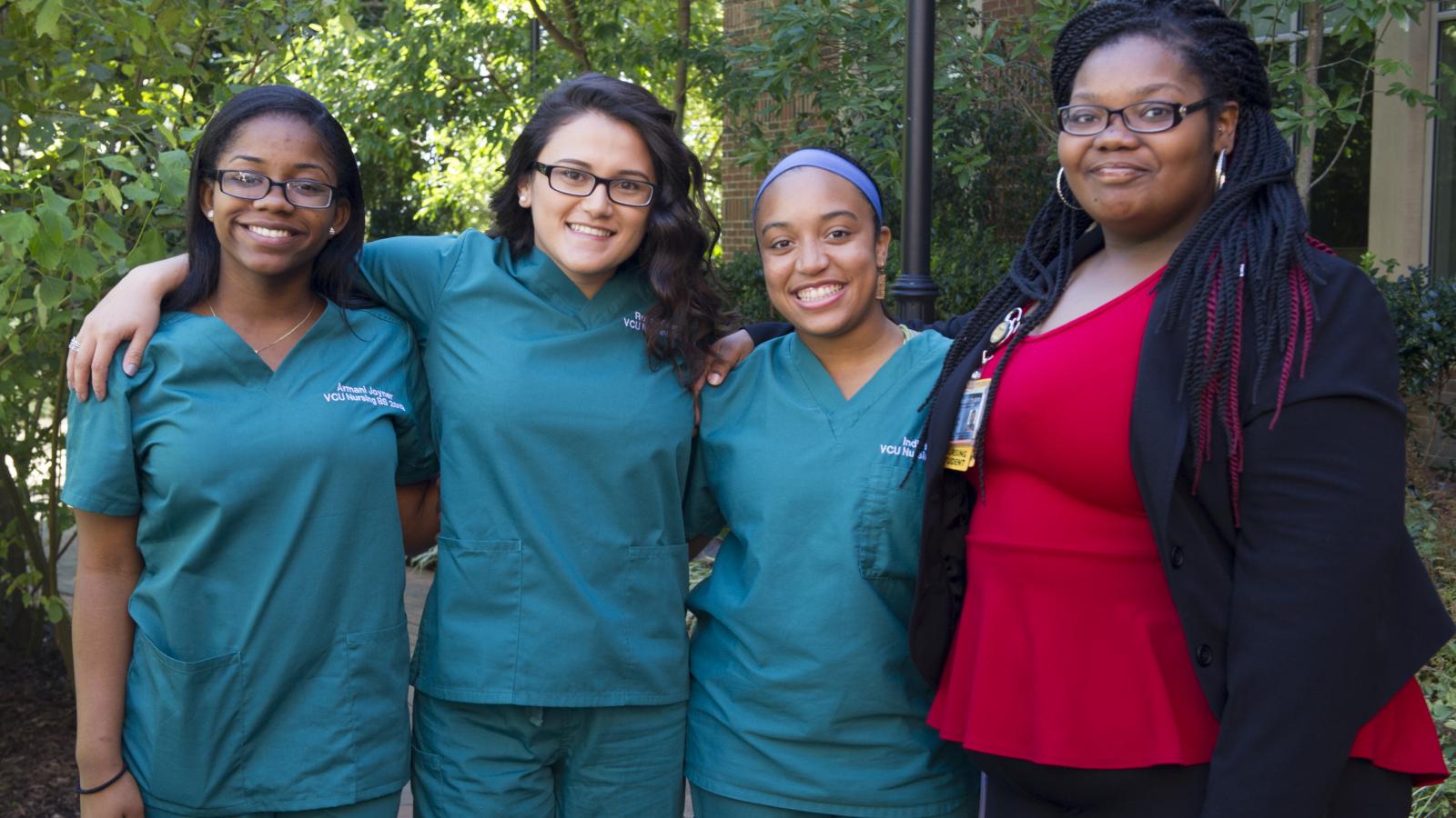 A group of nursing students at the luncheon photo