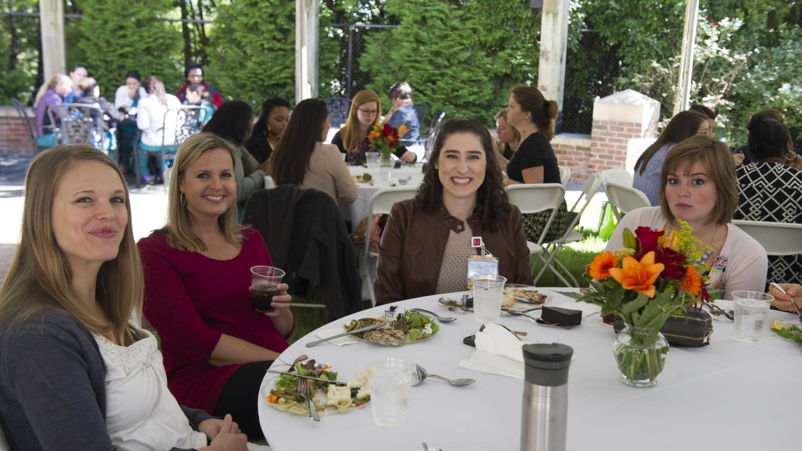 A group of nursing students at the luncheon photo