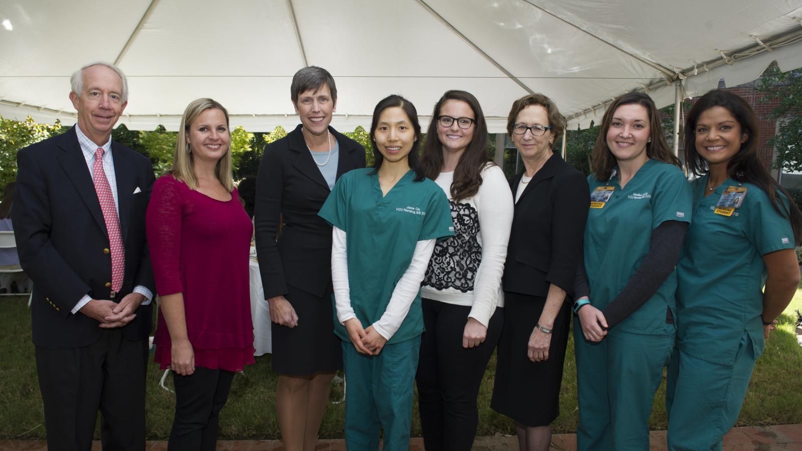 Dean Giddens and nursing students photo