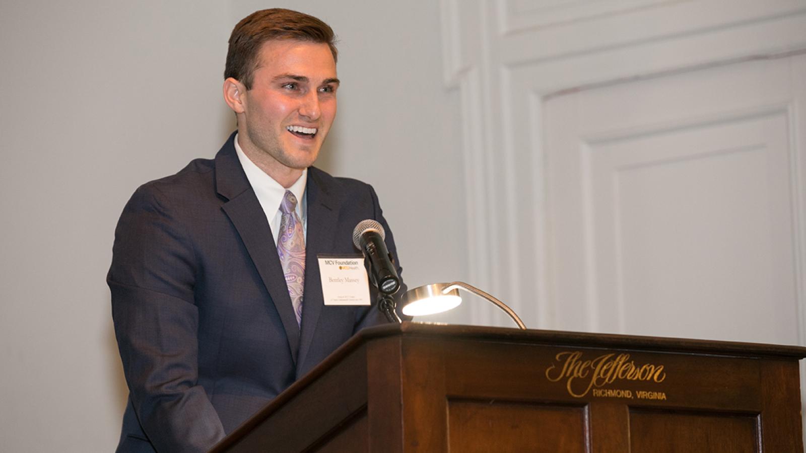 Student speaker Bentley Massey