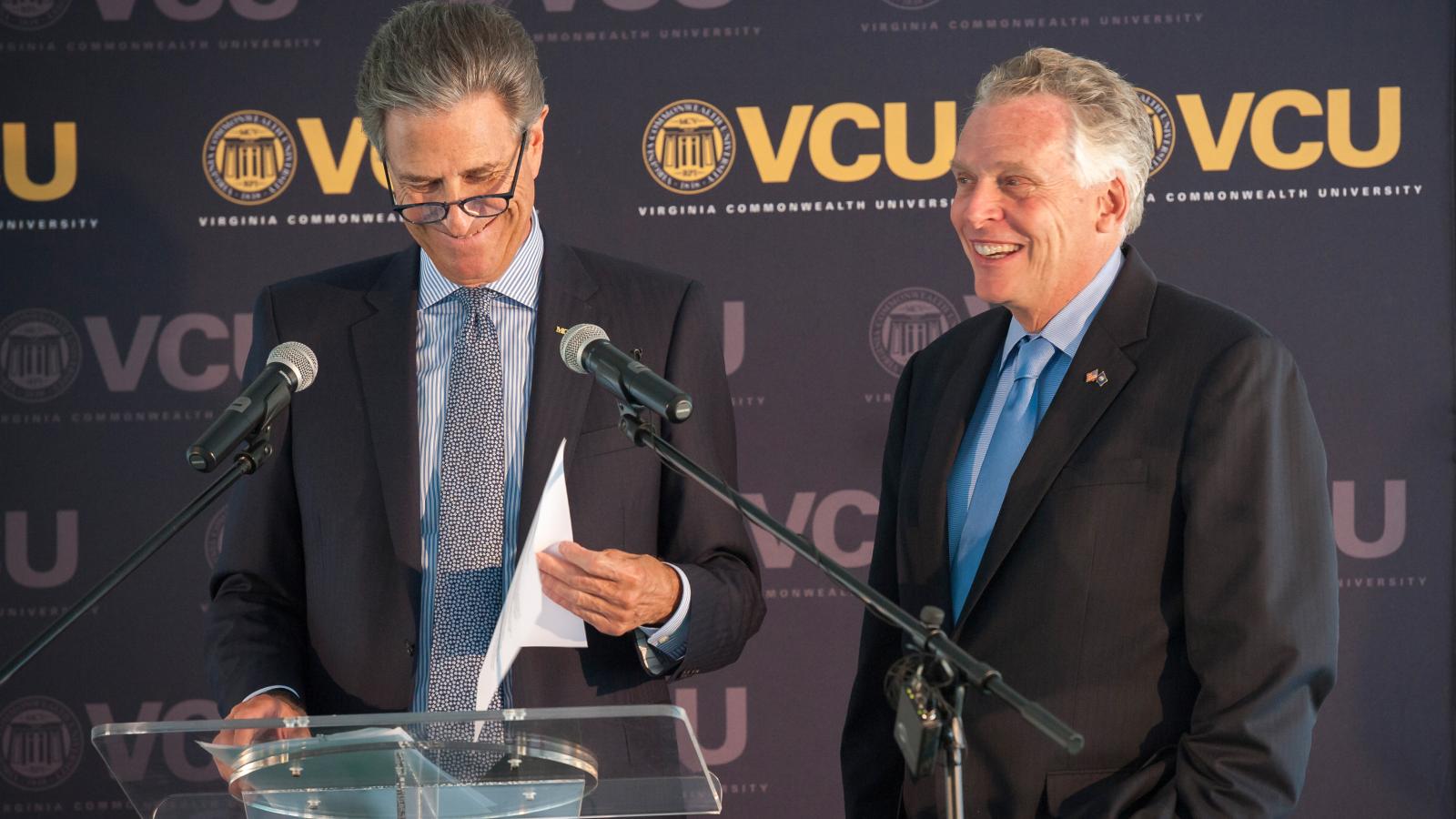 Harry Thalhimer and Governor McAuliffe