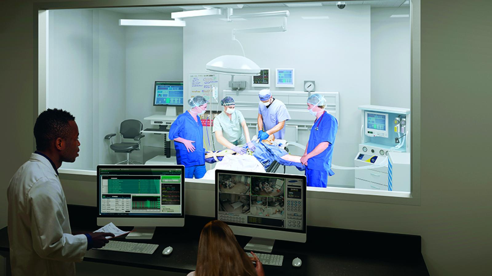 rendering nurse anesthesia simulated operating room