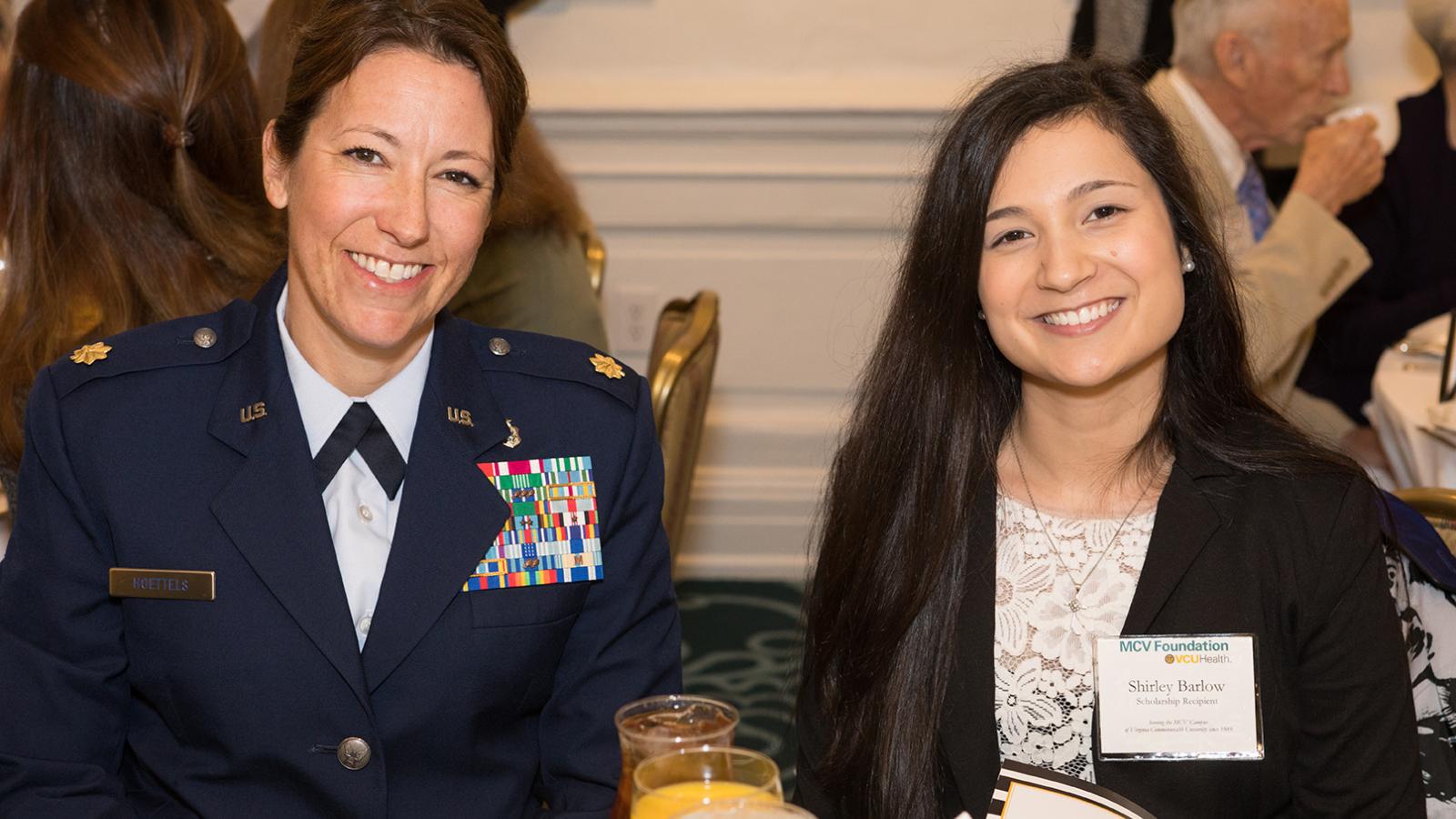 Students pose with donors.