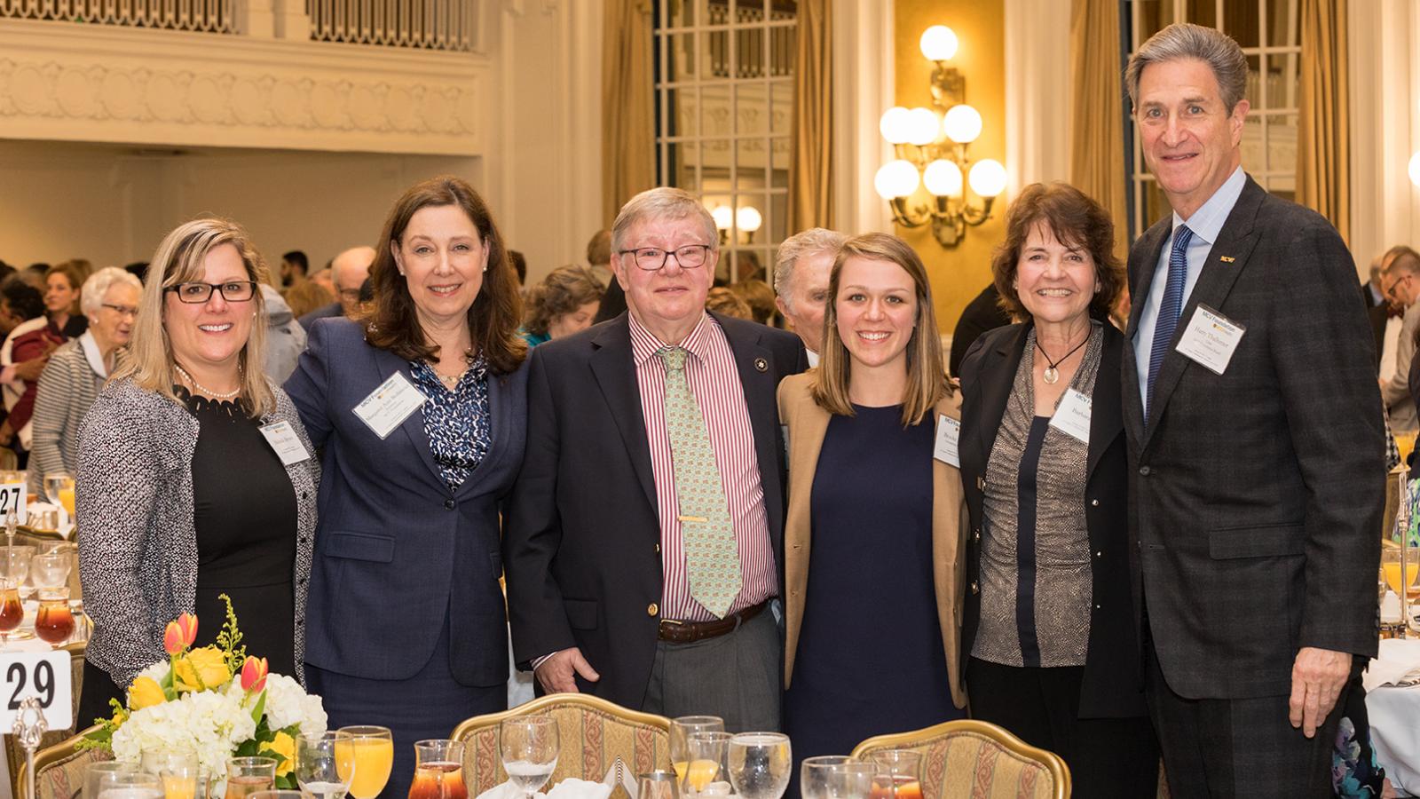 Margaret Ann Bollmeier and Harry Thalhimer with a student and her donors.
