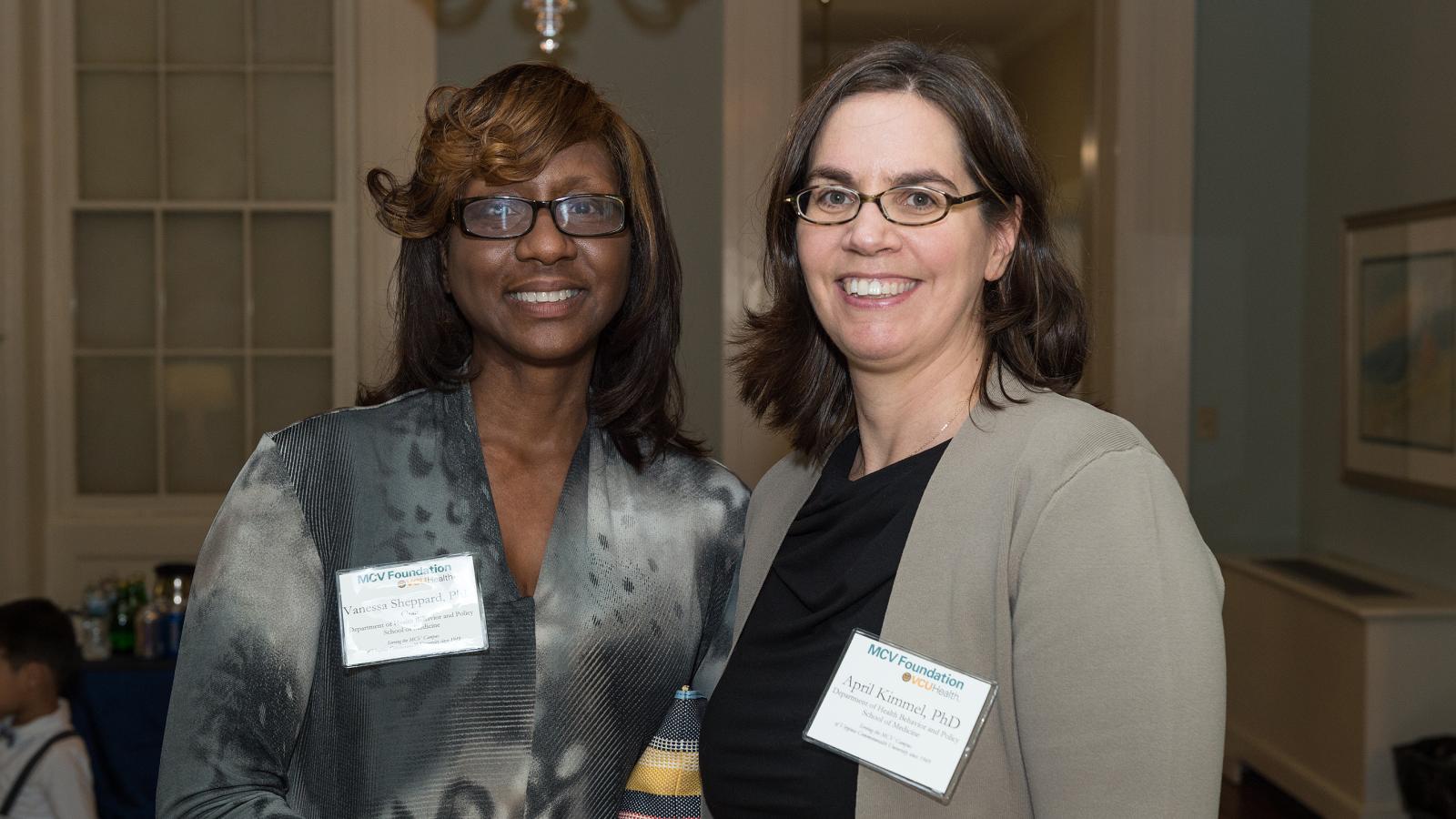 Dr. Vanessa Sheppard, Ph.D., and Dr. April Kimmel, Ph.D., of the VCU School of Medicine's Department of Health Behavior and Policy