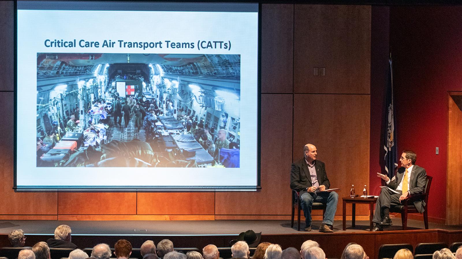 Dr. Kellermann speaking on critical care air transport teams