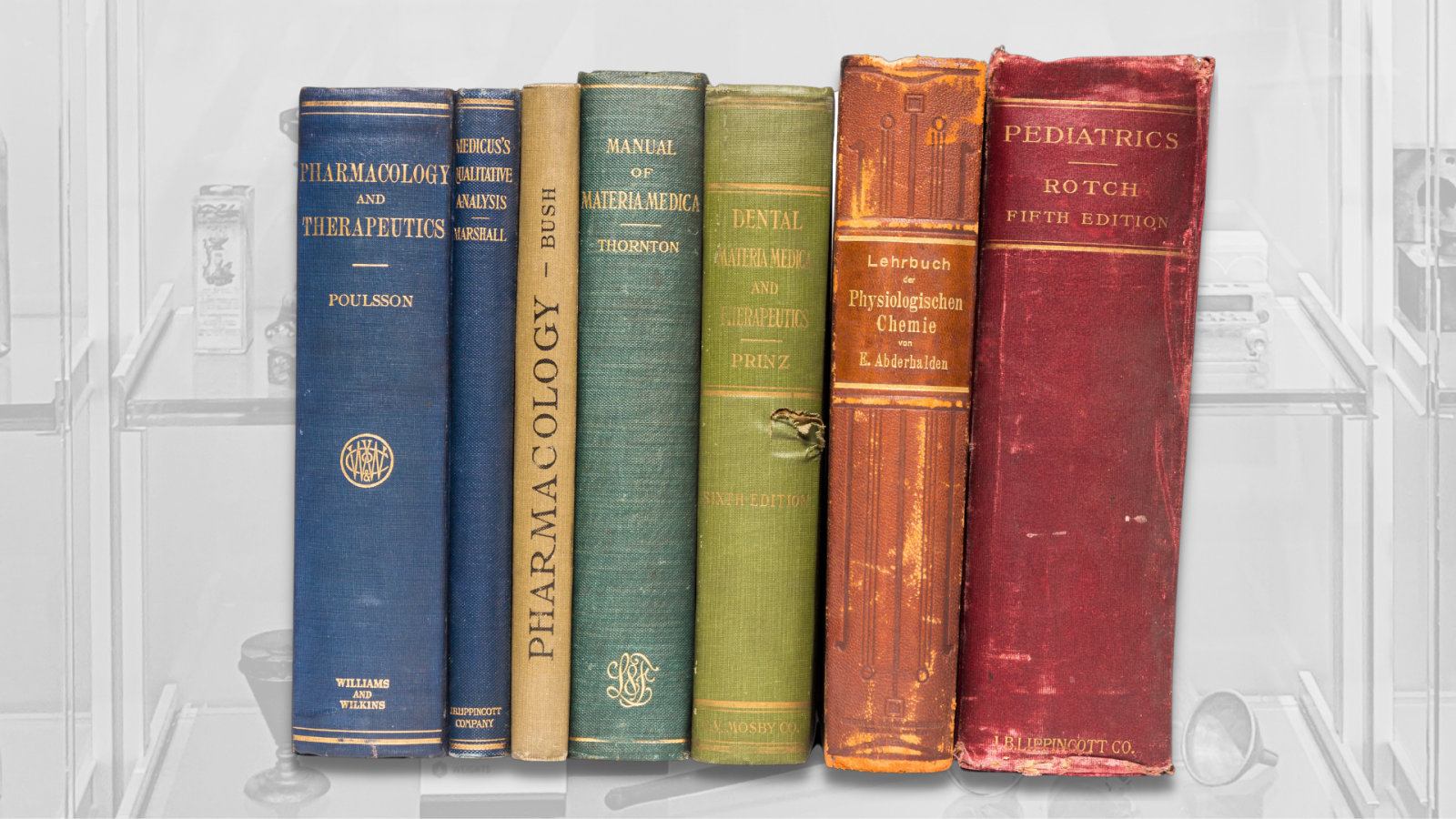 Old pharmacy books from the VCU School of Pharmacy Heritage Trail