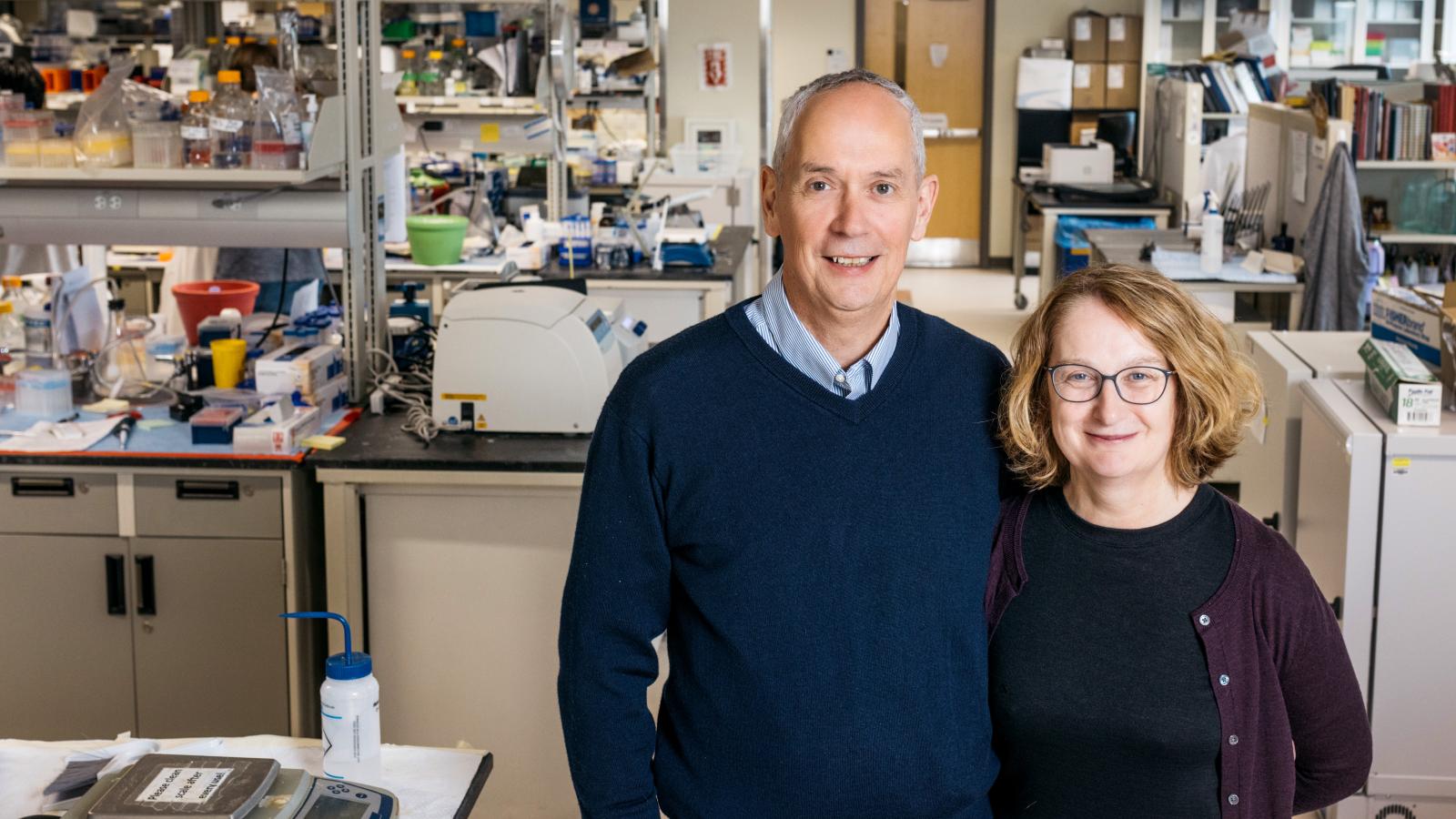 Iain Morgan, Ph.D., and his wife Oonagh Loughran, Ph.D.