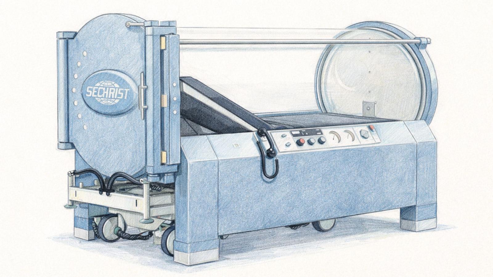 rendering of a hyperbaric oxygen therapy